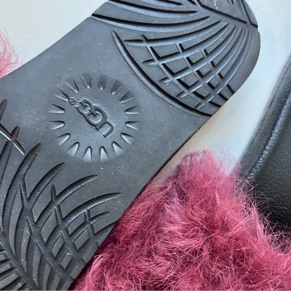 Ugg Royale Genuine Shearling Fluffy Slides - Picture 3 of 3